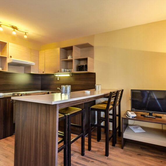 aparthotel dream bansko room kitchen