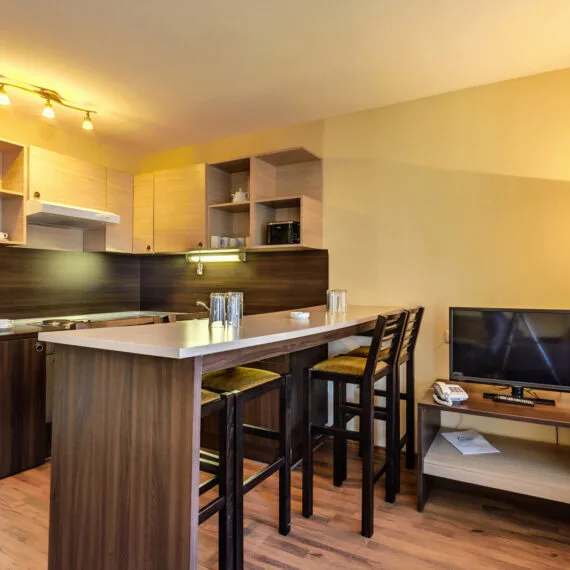 aparthotel dream bansko room kitchen